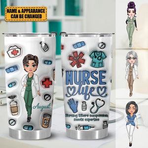 Love Nurse Life - Personalized Tumbler - Nurse's Day, Appreciation Gift For Nurse