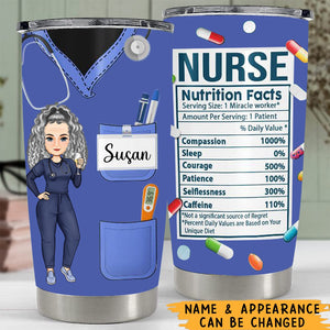 Nurse Nutrition Facts New Version - Gift For Nurses - Personalized Tumbler