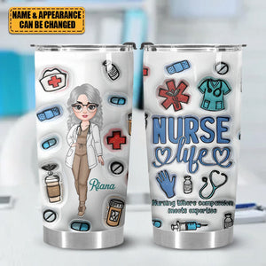 Love Nurse Life - Personalized Tumbler - Nurse's Day, Appreciation Gift For Nurse