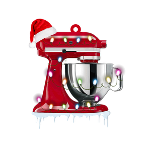 Personalized Baking Mixer Lights Flat Christmas Ornament