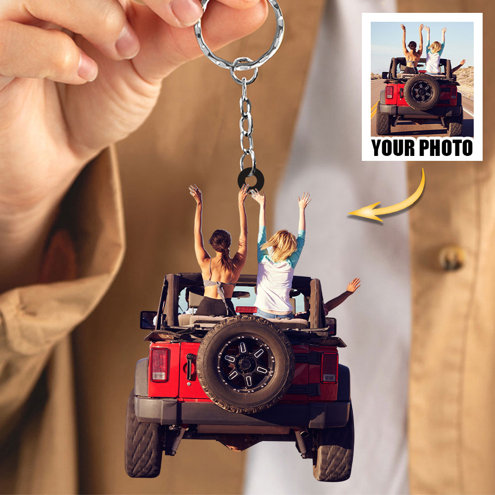 Personalized Upload Photo Keychain Gift For Off-road Lovers