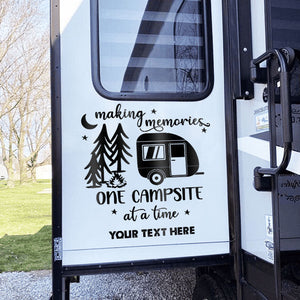 Personalized Making Memories One Campsite At A Time - RV Decal