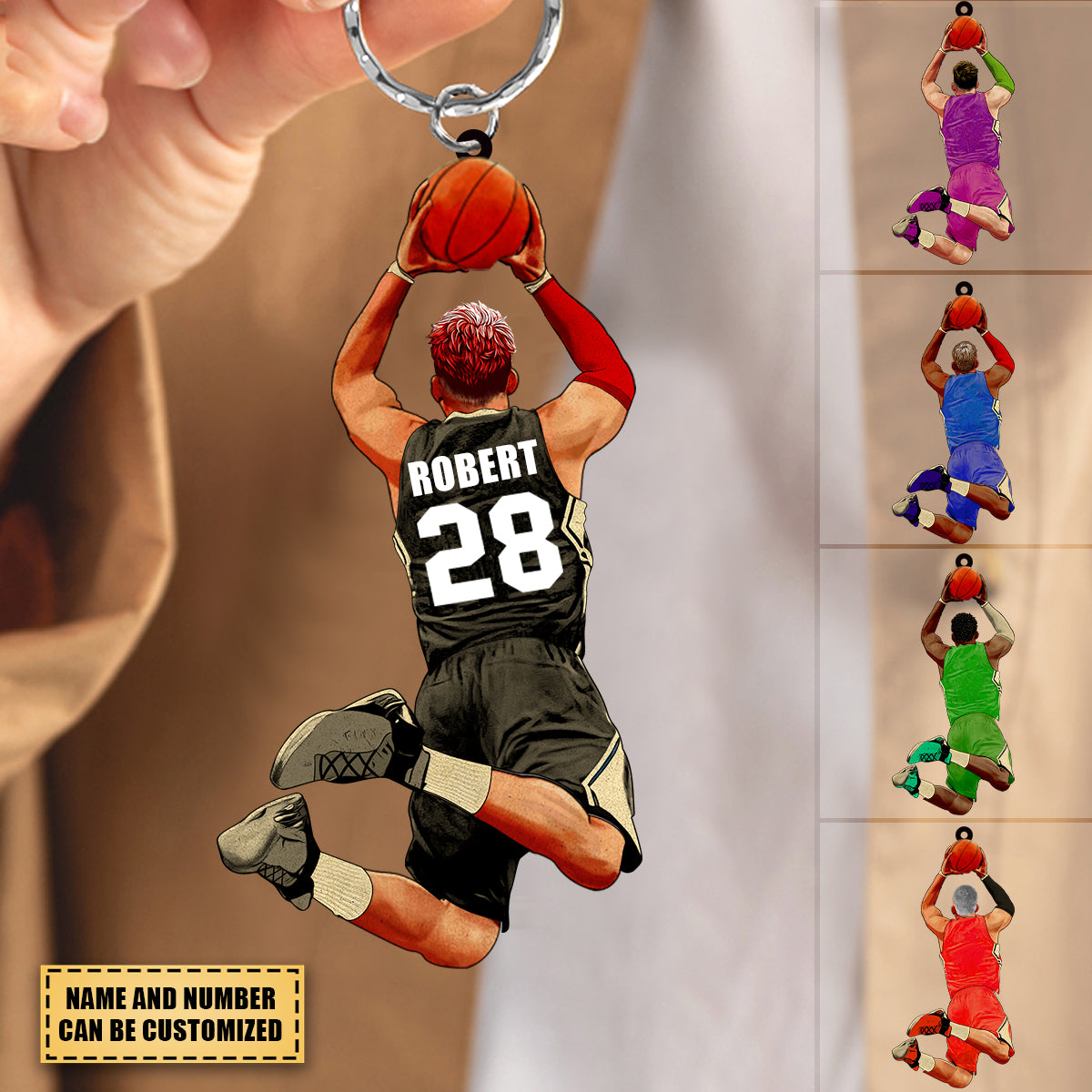 Personalized Basketball Player Acrylic Keychain For Basketball Lovers