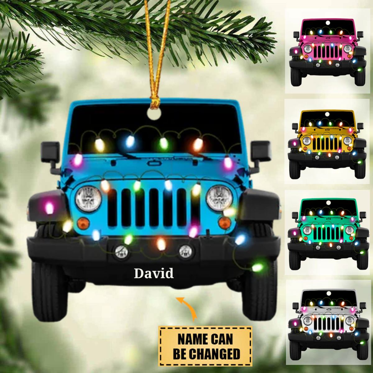 Personalized Car Acrylic Christmas Ornament