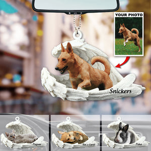 Personalized Pet Sleeping Angel Ornament  - Gift For Pet Lovers