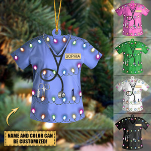 Personalized Nurse Scrubs - Gift for Nurse Christmas Ornament