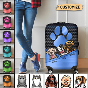 Personalized Dog Lovers  Multicolor Luggage Covers