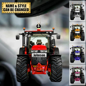 Personalized Tractor Acrylic Ornament