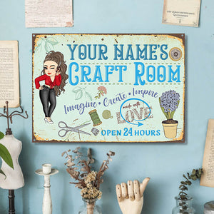 Craft Room - Personalized Metal Sign - Birthday Gift For Her, Girl, Woman, Sewing Lover