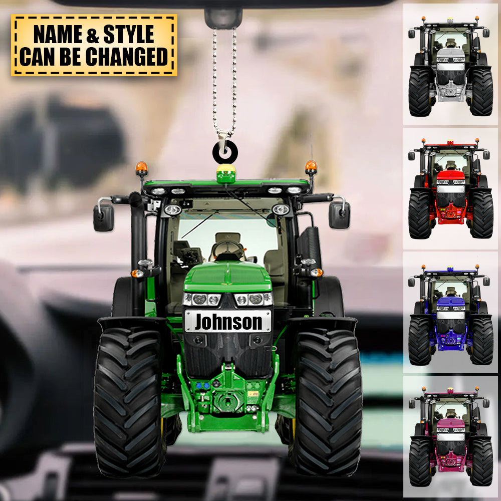 Personalized Tractor Acrylic Ornament