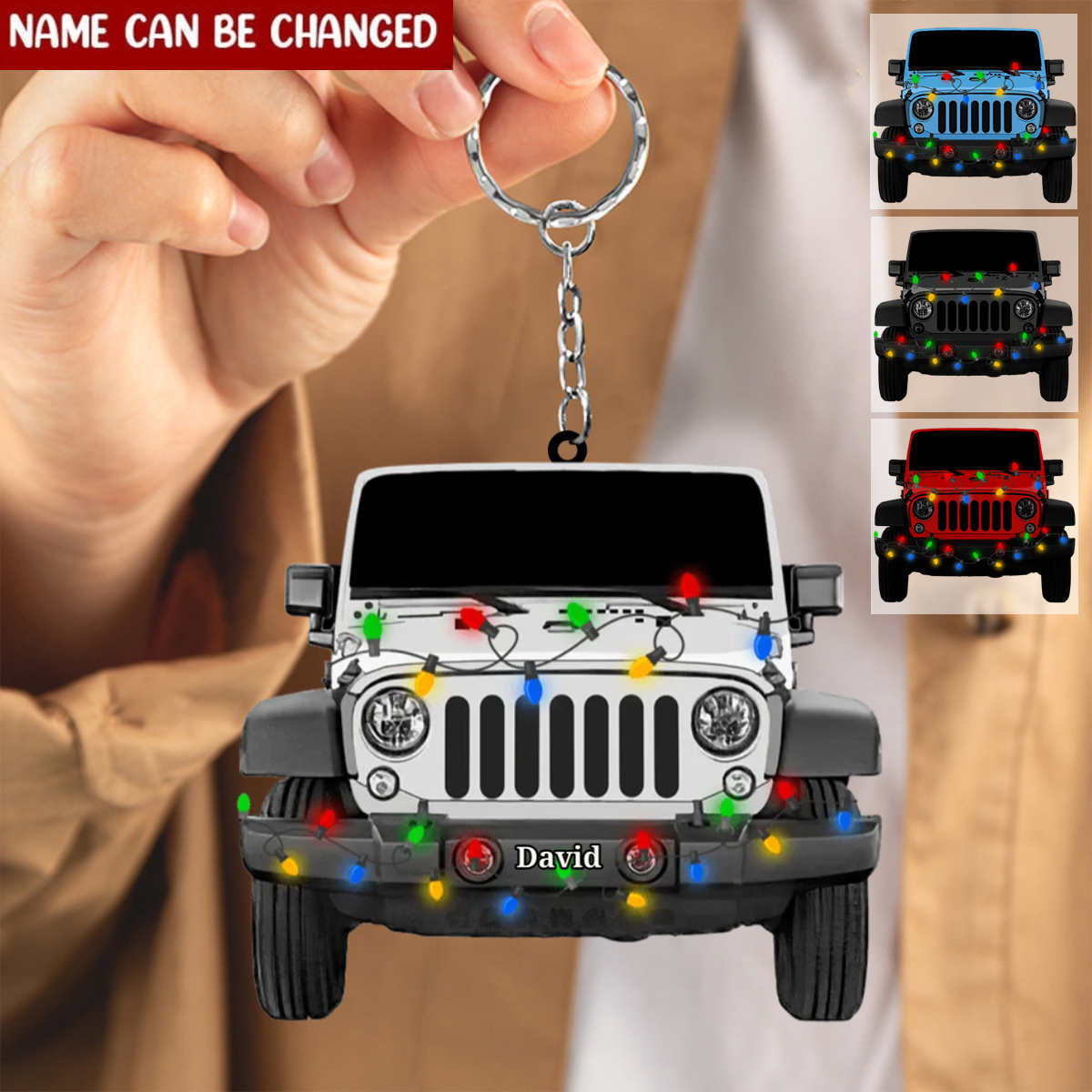 Christmas Car Cut Keychain Gift For Car Lover