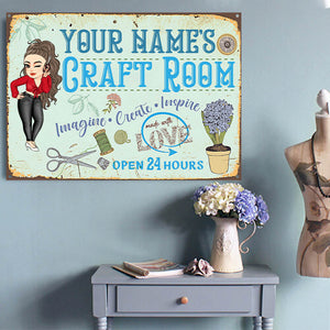 Craft Room - Personalized Metal Sign - Birthday Gift For Her, Girl, Woman, Sewing Lover