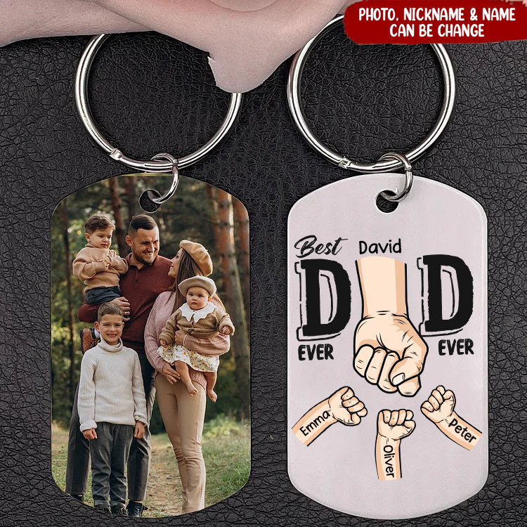 Best Dad Ever Ever Father's Day Gift Personalized Keychain