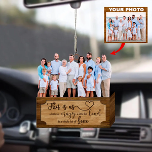Personalized Car Hanging Ornament - Gift For Family - Custom Your Photo Car Hanging