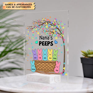 Personalized Acrylic Plaque - Gift For Grandma - Grandma's Peeps