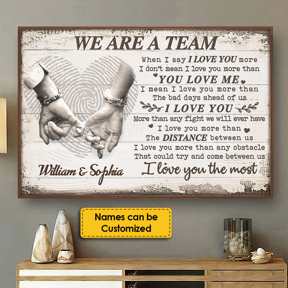 I Love You More Than Any Fight We Will Ever Have - Gift For Couples, Personalized Horizontal Poster