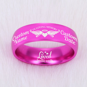 Personalized In Loving Memory Engraved Ring