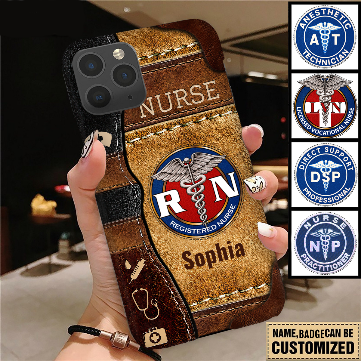 Gift For Nurse Certified Nurse Personalized Glass Phone Case