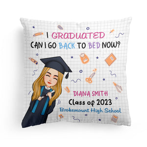 I Graduated - Personalized Graduation Girl Boy Pillow