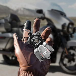 Biker Motorcycle Racing Personalized Keychain